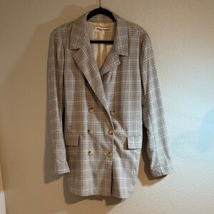 Free People Plaid Women's Blazer
